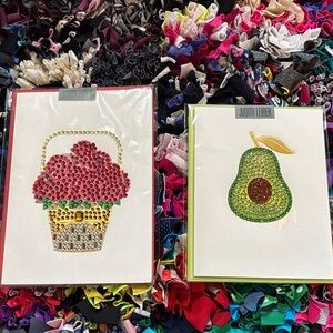 🆕American Greetings-Papyrus-Judith Leiber Rhinestone Greeting Cards, Bundle Of 2